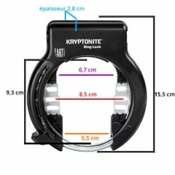 Antivol De Cadre Rétractable Kryptonite Compatible Plug In -Antivols vélo Soldes antivol de cadre retractable kryptonite compatible plug in full 4