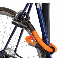 Antivol Tex-Lock Eyelet S 80 Cm Certifié Sold Secure Et ART2 -Antivols vélo Soldes antivol tex lock eyelet u orange 2
