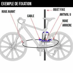 Antivol U Avec Fixation USH32 + Câble Facilo 32 Abus Cobra 120cm -Antivols vélo Soldes antivol u avec fixation ush32 cable facilo 32 abus cobra 120cm full 6
