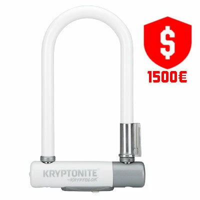 Antivol Vélo Kryptolok Mini 7 Blanc - Kryptonite 3 Antivol Vélo Kryptolok Mini 7 Blanc - Kryptonite