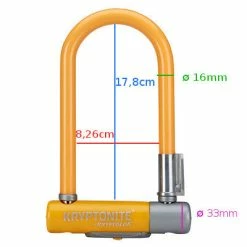 Antivol Vélo Kryptolok Mini 7 Orange - Kryptonite -Antivols vélo Soldes antivol velo kryptolok mini 7 orange kryptonite full 6