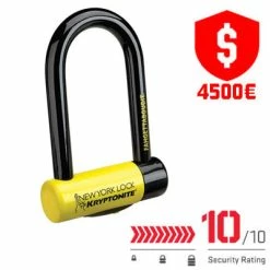Antivol Vélo U à Clé New York Fahgettaboudit Mini Kryptonite -Antivols vélo Soldes antivol velo u a cle new york fahgettaboudit mini kryptonite full