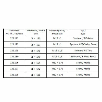 FollowMe Axe De Roue Arrière M12 Pour Adaptation Follow Me 7 FollowMe Axe De Roue Arrière M12 Pour Adaptation Follow Me – Image 5