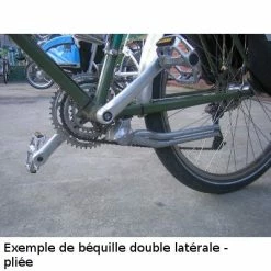 Antivols vélo Soldes -Antivols vélo Soldes bequille double velo repliable sur le cote et hauteur ajustable full 2