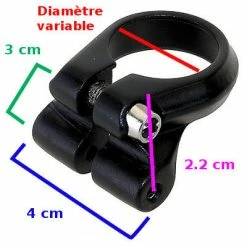 Brandless Collier Tige De Selle Avec œillets Pour Fixer Un Porte Bagage -Antivols vélo Soldes collier tige de selle avec illets pour fixer un porte bagage full 4