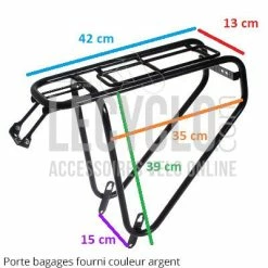 Porte Bagages Vélo Argent Charges Lourdes 35 Kilos Steco 7 Porte Bagages Vélo Argent Charges Lourdes 35 Kilos Steco -Antivols vélo Soldes porte bagages velo argent charges lourdes 35 kilos steco full 3