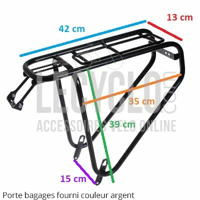 Porte Bagages Vélo Argent Charges Lourdes 35 Kilos Steco 5 Porte Bagages Vélo Argent Charges Lourdes 35 Kilos Steco – Image 3